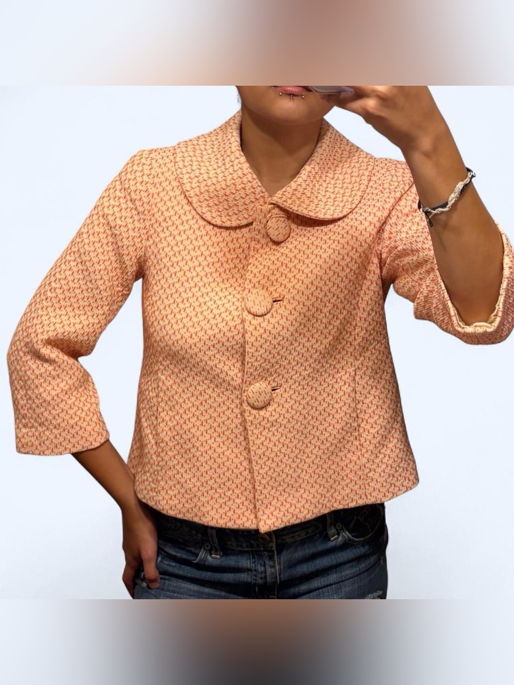 Y2K Pink Babydoll Peacoat Jacket by Banana Republic!